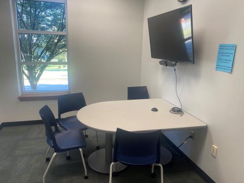 Study room with table and 4 chairs