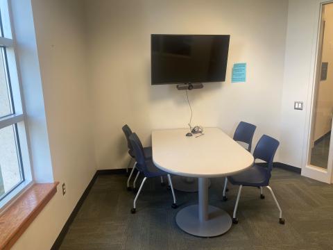 Study room with table and 4 chairs