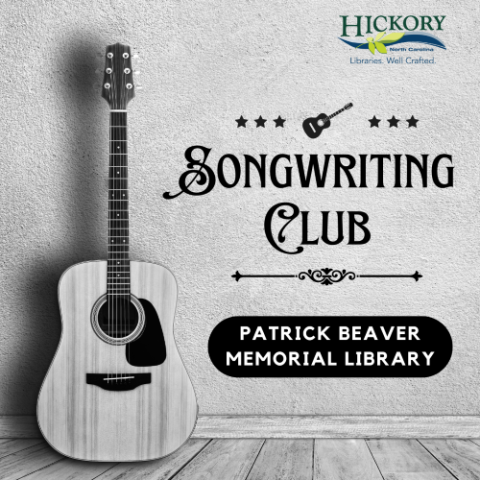 guitar with text songwriting club